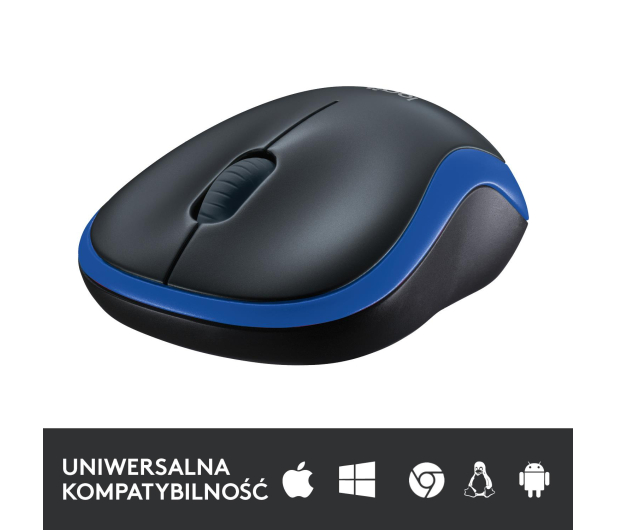LOGITECH bezprzewodowa M185 910-002236 (optyczna; 1000 DPI; kolor niebieski) - 69076 - zdjęcie 6